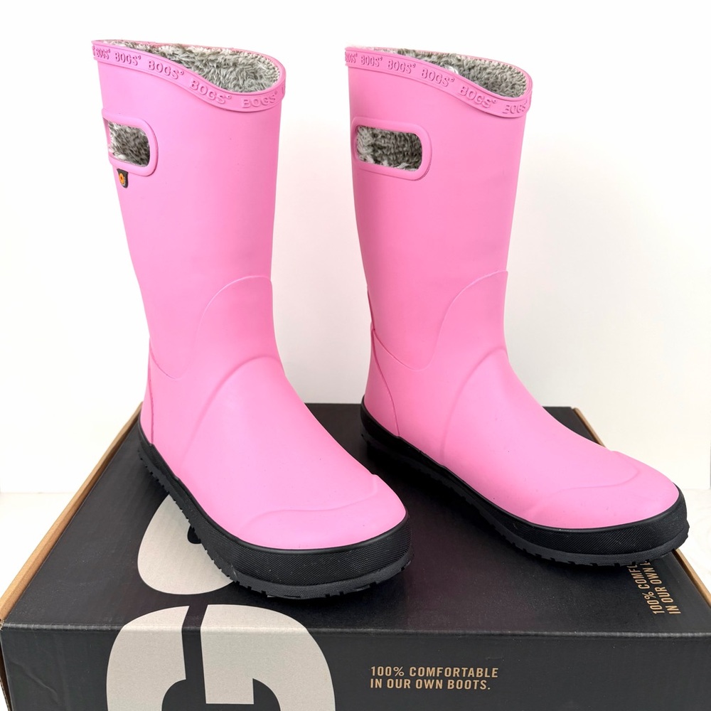 Bogs Pink Faux Fur Lined Boots Kids Size 6 NEW WITH TAG